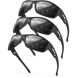 KALIYADI Polarized Sunglasses-for-Men Mens Sunglasses: Sport Sunglasses UV Protection for Running Cycling Fishing Driving
