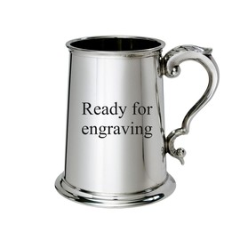 Wentworth Pewter Plain 1 Pint Pewter Tankard (with Engraving)