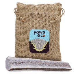 Paws & Co - Antlers for Dogs, Dog Chews, Premium Elk Antlers, Grade A Antler Chew, Hand-Cut, Sanded to Remove Sharp Edges, Naturally Shed, Long-Lasting Dog Treats, No Mess or Odor (Large Split, 7")