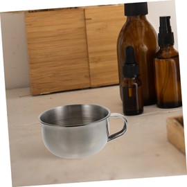 FRCOLOR Sturdy Stainless Steel Men's Shaving Bowl Handle Simple Bubble for Grooming