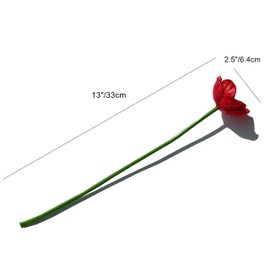 Mandy's 30pcs Red Artificial Poppy Silk Fake Flowers 13" for Mother's Day Easter Memorial Day Veterans Day Home Kitchen Wedding Decorations