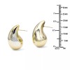 Sparkle 14k-Gold Plated Sparkle Teardrop Dome Stud Earrings