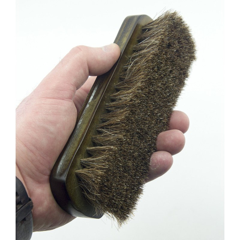 Solid Hand® Brown Wooden Natural Horse Hair Bristle Brush for