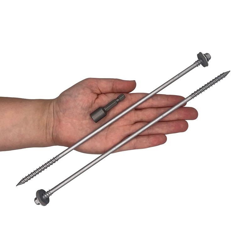(Pack of 16) Hex Head Self Drilling 1/4" x 10"