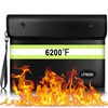 Upgraded Insulated Fire Proof Money Bag for Cash,6200℉ Fireproof and