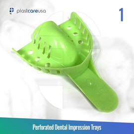 Autoclave Perforated Dental Impression Trays, Number 1 Large Upper, Bag of 12