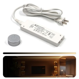 18W Led Power Supply 12V 100V-240V AC to 12V DC Low Voltage LED Transformer with Remote Contorller. 12V JST Ports, ETL Listed Black Dimmable LED Driver 12V for LED Strip Lights and Cabinet Lights