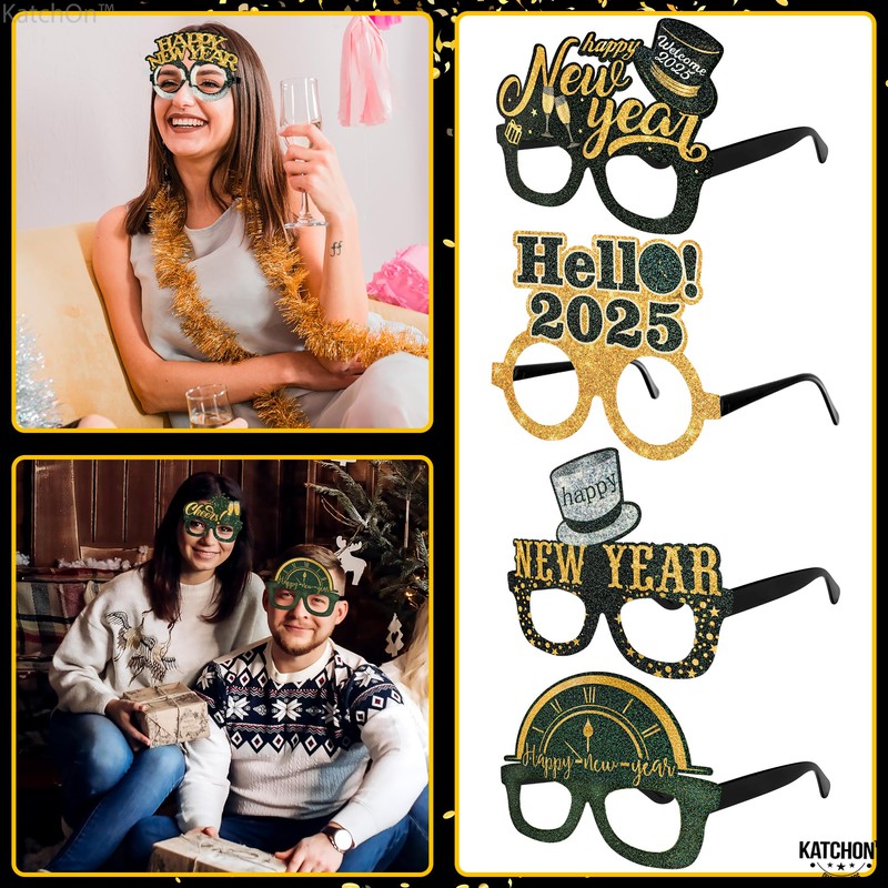 KatchOn, 2025 Glasses New Years Eve - Pack of 6