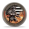 Firefighter Hero Challenge Coin - Honoring Firefighters with Courage, Commitment,