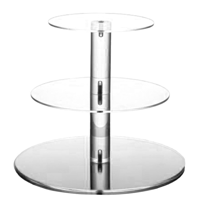 Cupcake Stand Multi Round Tiers Transparent Acrylic High Stability Cupcake