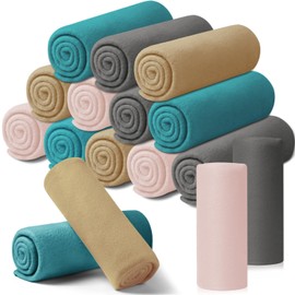 SmoothNovelty 12 Pcs Large Puppy Dog Blanket 30 x 20 Inches Pet Blankets Puppy Essentials Washable Soft Fleece Throw Reversible Warm Sleep Mat for Small Medium Dog Cat Bed Sofa Car Indoor