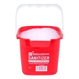 Restaurantware Restaurantware RW Clean 3 Quart Cleaning Bucket 1 Detergent Square Bucket - With Measurements Built-In Spout And Handle Red Plastic Utility Bucket For Home Or Commercial Use