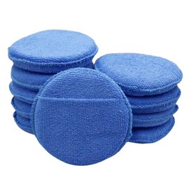 ZERONOWA Microfiber Car Wash Sponge Buff Set of 10 Soft Car Maintenance (Blue)