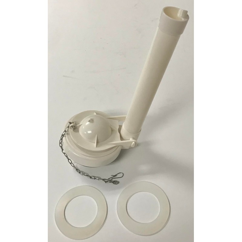 Flush Valve Assembly For One Piece Toilets with 2 Extra