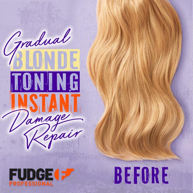 Fudge Professional Purple Shampoo and Conditioner, Everyday Clean Blonde Damage