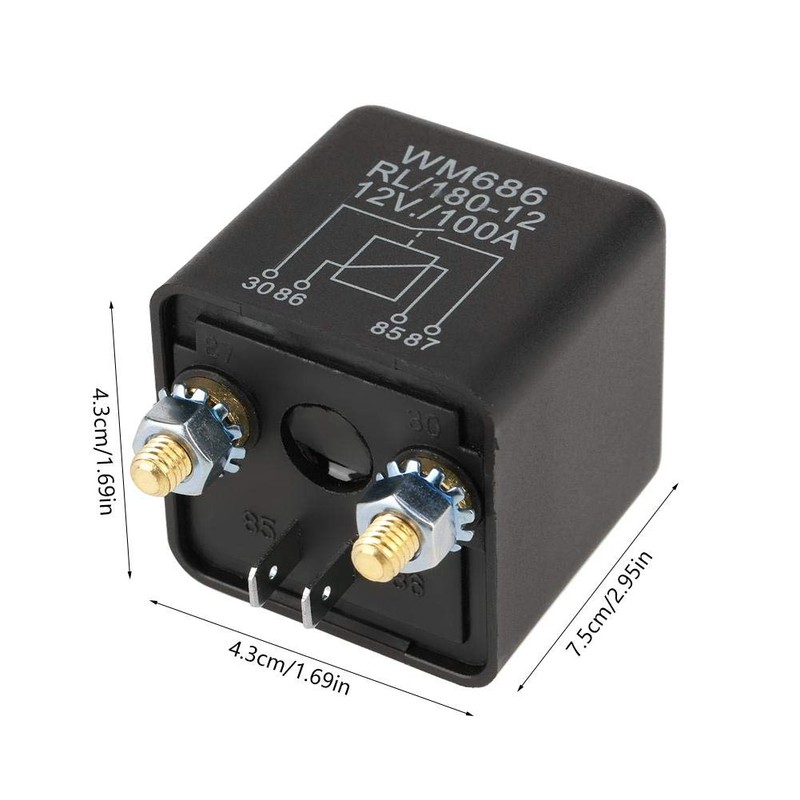 Car Relay DC 12V 100A Start Relay Heavy Duty for
