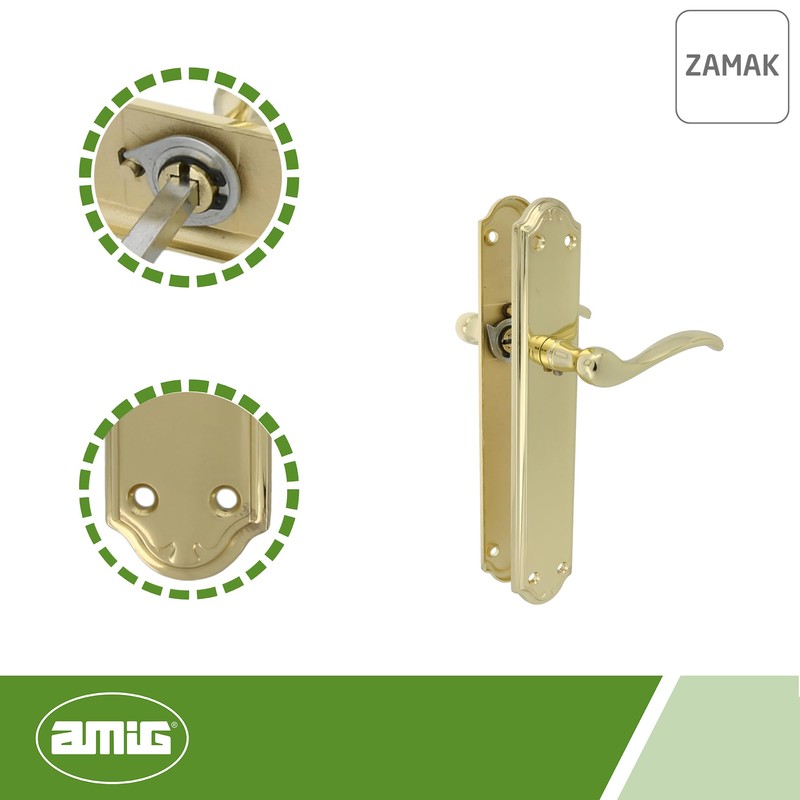Amig - Door handle set - Made from zamak -