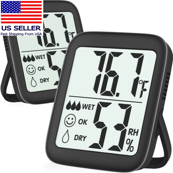 Does not apply 2 Pack Room Thermometer for Home, Indoor