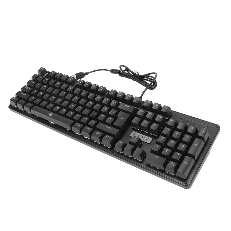 Mechanical Gaming Keyboard Wired RGB Backlit 104 Keys ABS Blue