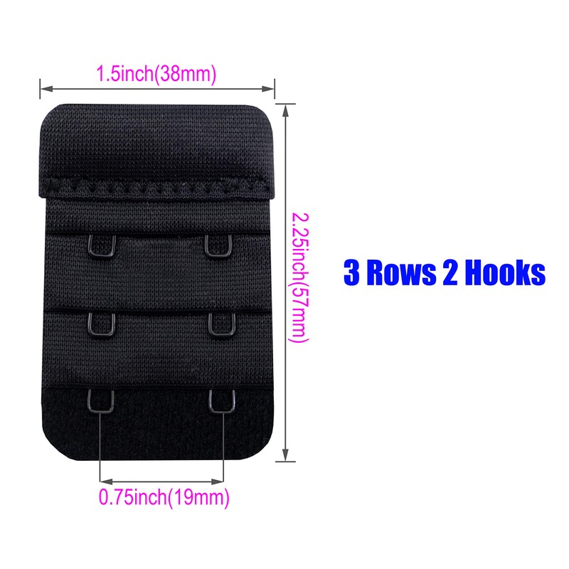 Tamlien Bra Extender 2 Hooks Soft and Comfortable Bra Strap