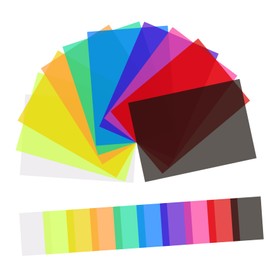 LABRIMP 20pcs Color Lighting Gel Filters Color Correction Double Sided Diffusing for Photography Stage Performances and Creative Projects