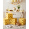 TOUROAM 4 PCS Cheese Party Decoration Boxes, Yellow Cheese Food