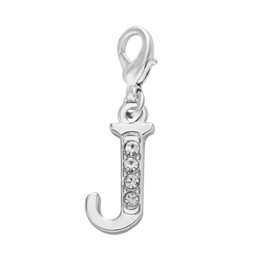 SENFAI 26 Alphabet English Letters Crystal First Initial Name Charms for Bracelet,Necklace,Zipper Puller (J3)