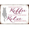 Ontrada Tin Sign 20 x 30 cm Curved Cat Before