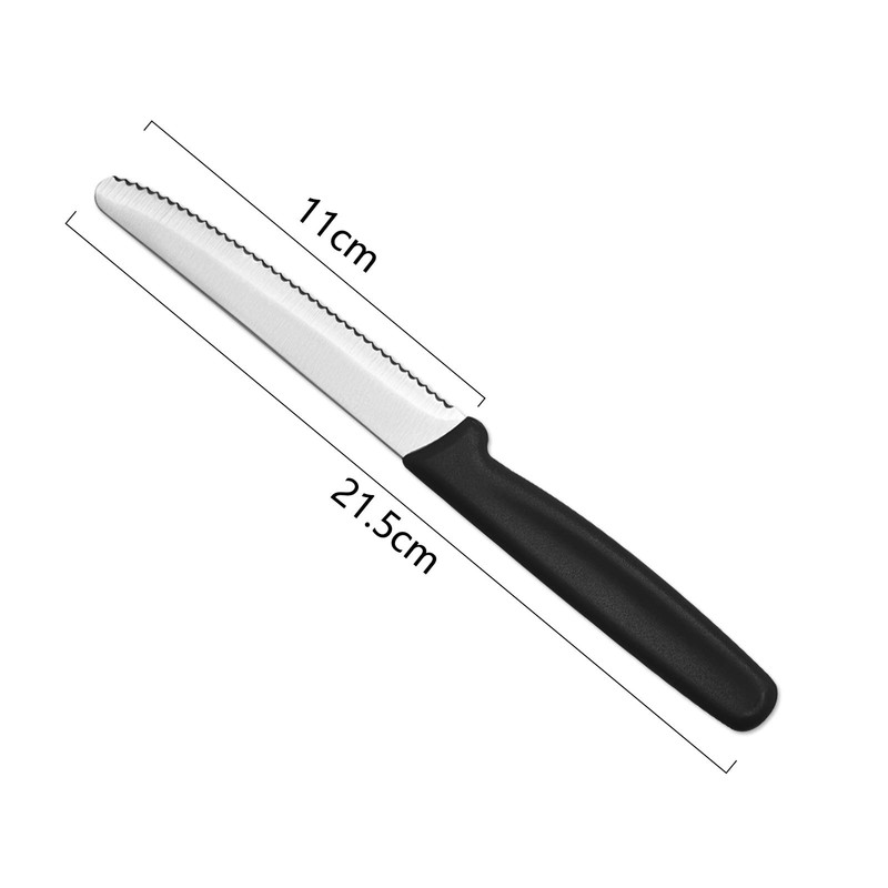 HOHSCHEID Steakmesser Set 6-teilig, Edelstahl Steakbesteck Set Fein Wellenschliff Steakmesser