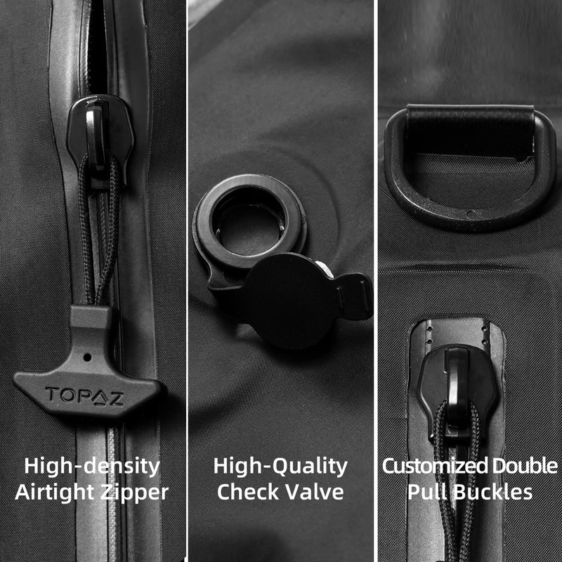 BAGAIL TPU Vacuum Bag for Travel, Reusable Compression Bag with
