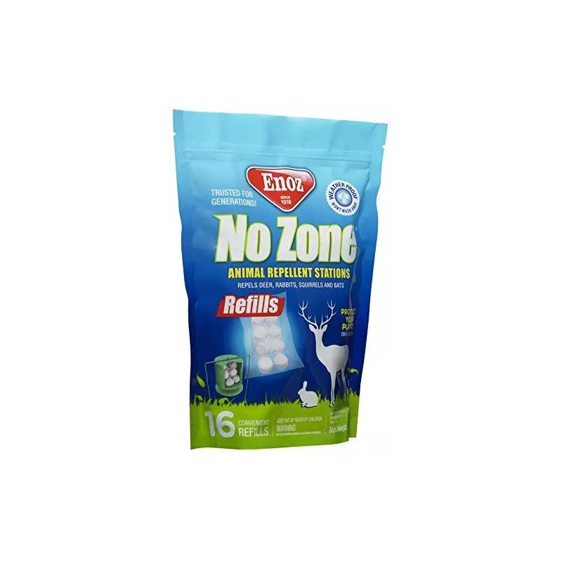 Enoz No Zone Animal Repellent Station Refills, 16 Count