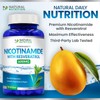 Natural Nicotinamide 600mg with Resveratrol Vitamin B3 - 120 Veggie