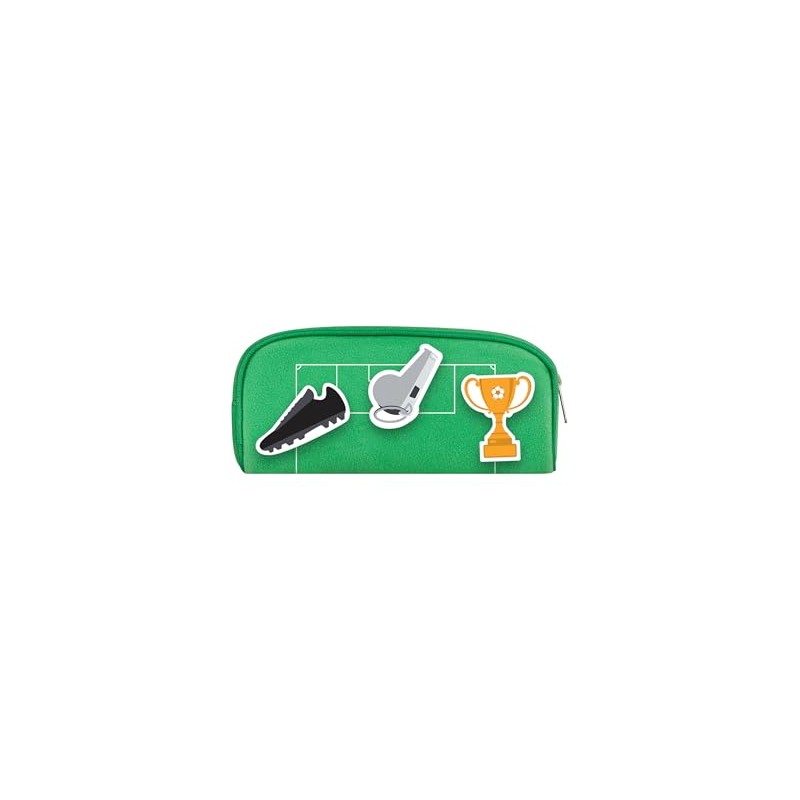 Seven Portapenne Scuola con Patch Inter, Verde, Accessori Scuola, Accessori