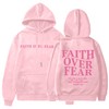 BANGELY Christian Sweatshirt Women Faith Over Fear Christian Religious Sayings