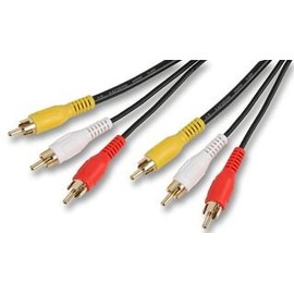 3X PHONO P TO P - 1M, Audio & Video Cable Assemblies QTY X 1