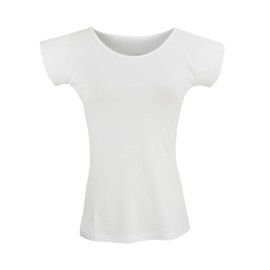 satithry Lady's Modal Cotton Shirts with Breathable Anti-Sweat Inner (US, Alpha, Large, Regular, Regular, White)
