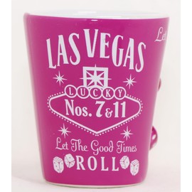 Las Vegas Nevada Pink Whisky Spindice Shot Glass