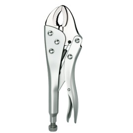 10-Inch Locking Pliers with Wire Cutter - Heavy Duty Curved Jaw Vise Grips, Forged from Carbon Steel, Hardened Jaws for Secure Hold, Trigger Release Function