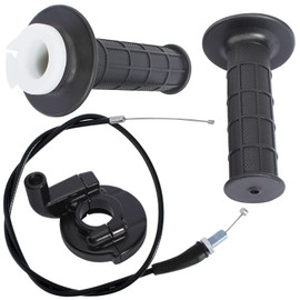 LIYYDS Throttle Cable Twist Handle Grip Handlebar Compatible with Suzuki AC50 DR100 DR125 DRZ125 F50 GN125 GN250 GT125 GT185 GZ250 JR50 JR80 RG125 RM125 65 RM80 RM85 RV125 SP125 T250 T350 TS100 TS125