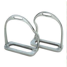 Shires Equestrian - Bent Leg Stirrup Iron - S/steel - Size: 4.75