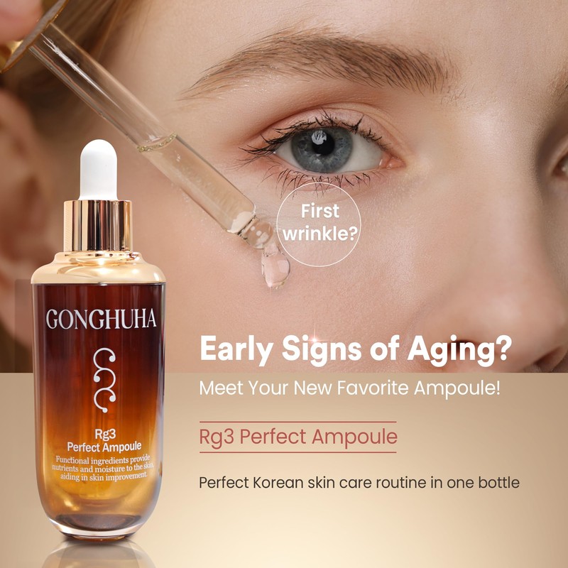 GONGHUHA RG3 Perfect Ampoule Intensive Anti-Aging Skincare with Red Ginseng