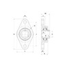 Flange Holder Cast Iron UCFL 207 2-Hole Bearing 35 mm