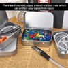 Gaaines 2 Pcs Rectangular Small Tin Boxes,Metal Tins Rectangular Empty