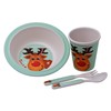 Kids Christmas Breakfast Set - Melamine 4 Pieces Bowl Cup