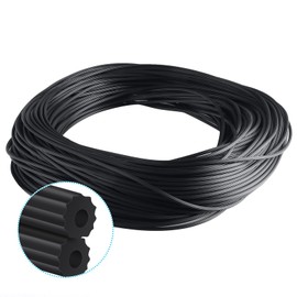 250ft Screen Spline, Window Screen Spline, Black Window Screen Retainer Spline, Bulk Screen Holder Spline for Door, Window Mesh (0.14inch)