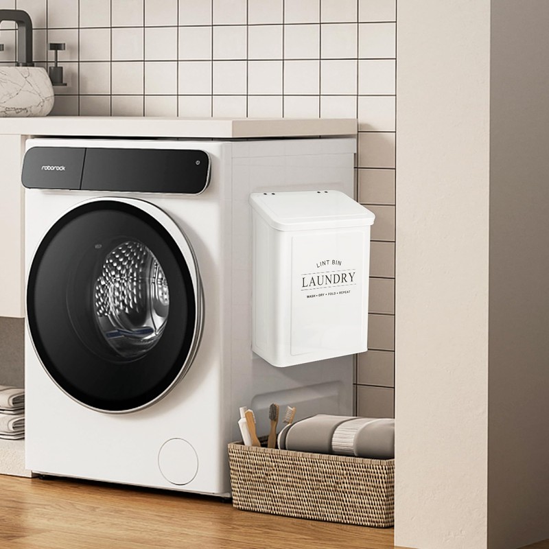 Candco Magnetic Lint Bin for Laundry Room, Metal Lint Container