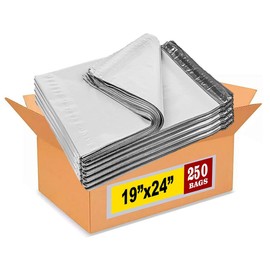 iMBAPrice 250 - 19x24 Premium Matte Finish White Poly Mailers Envelopes Bags (iMBA-7PM-250)