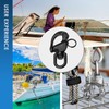 NECMETU Black Snap Shackle 316 Stainless Steel Swivel Shackle Sailing