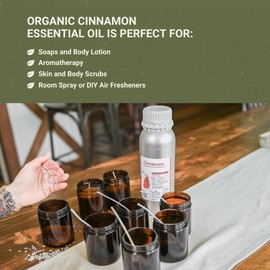 Nature Packaged Organic Cinnamon Essential Oil - Direct from Sri Lankan Essential Oils - Cinnamon Essential Oil - Bulk Cinnamon Oil - Organic Cinnamon Oil - Cinnamon Leaf Essential Oil (8 oz)
