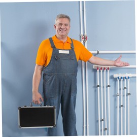 Operitacx Werkzeugkasten Fall Mehrzweckwerkzeug Instrumentenkoffer klein werkzeugkoffer besteck kinderküche Tragbare Box aus Aluminiumlegierung. Tragetasche Koffer tragen Black